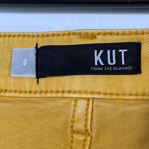 Kut From The Kloth Distressed Jane High Rise Frayed/Raw Hem Shorts Size 6 - Picture 6 of 16